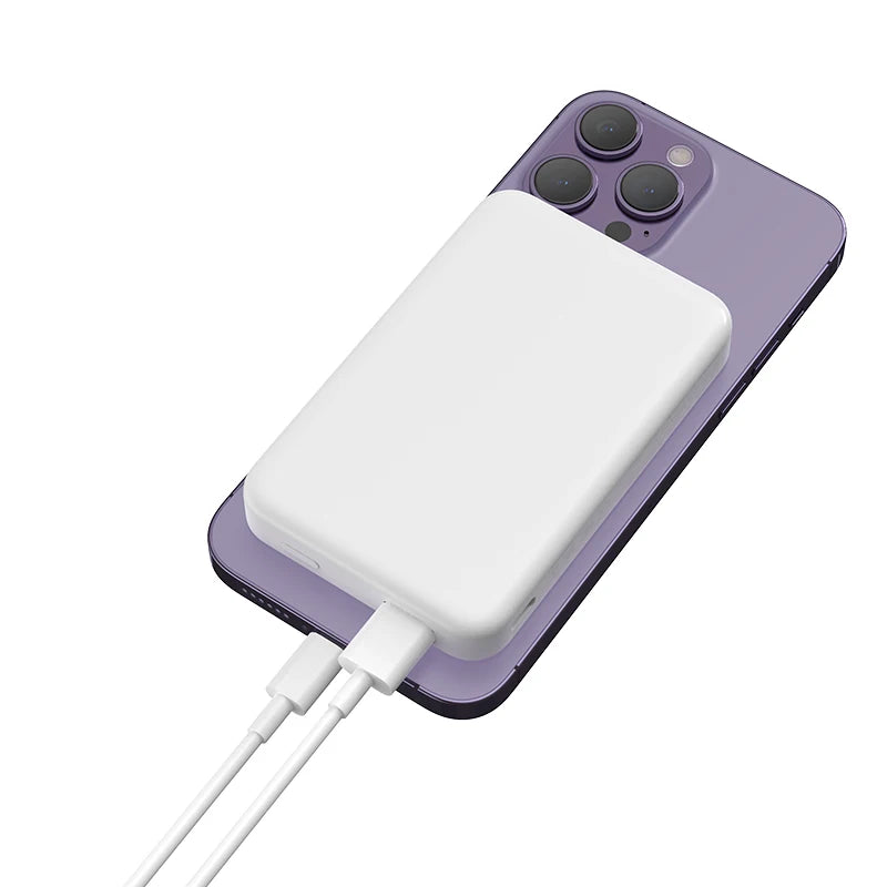 Carregador Portátil Magnético 5000mAh com Tecnologia MagSafe – Energia e Carregamento