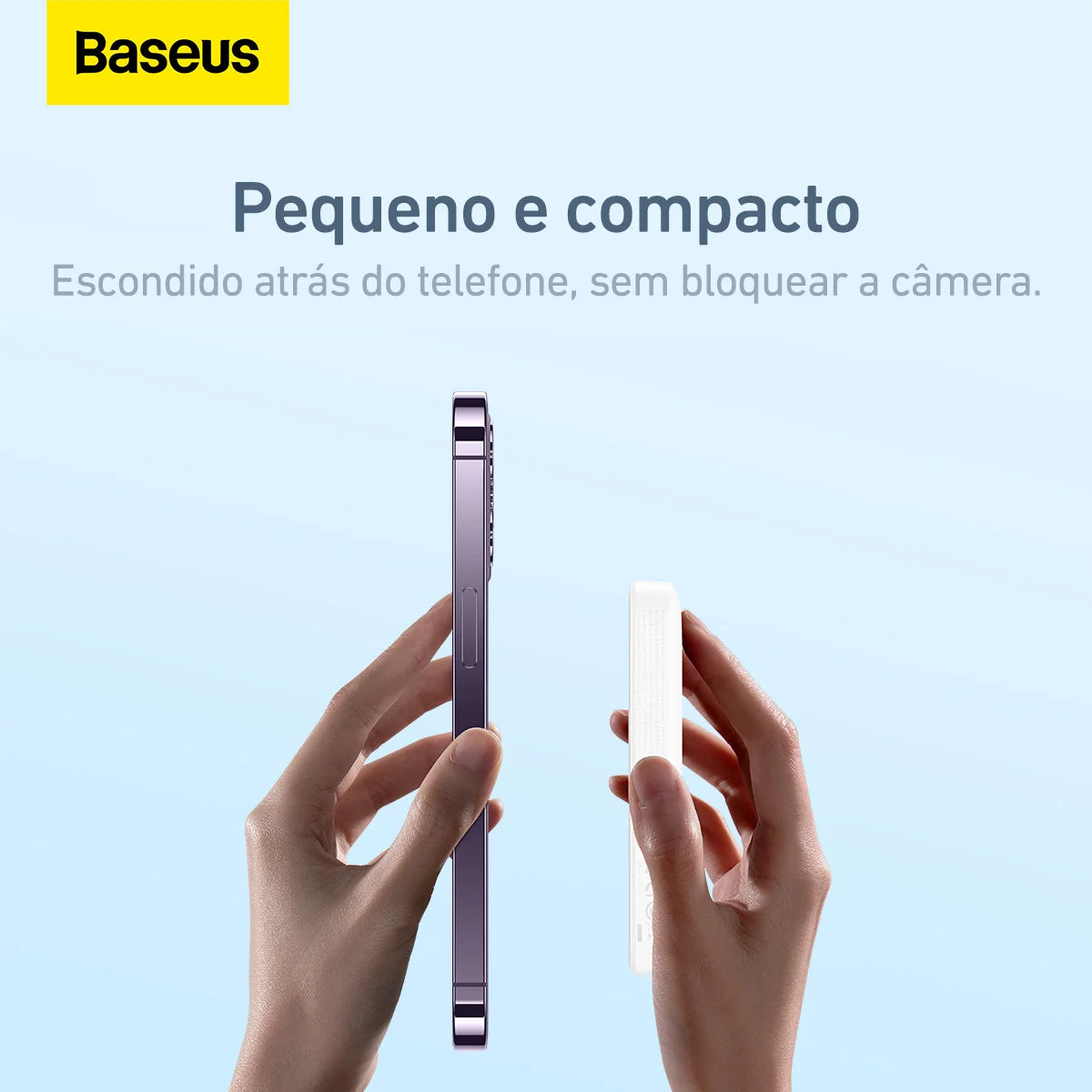 Power Bank Baseus Magnético 10.000mAh com Carregamento Rápido 20W – Energia e Carregamento
