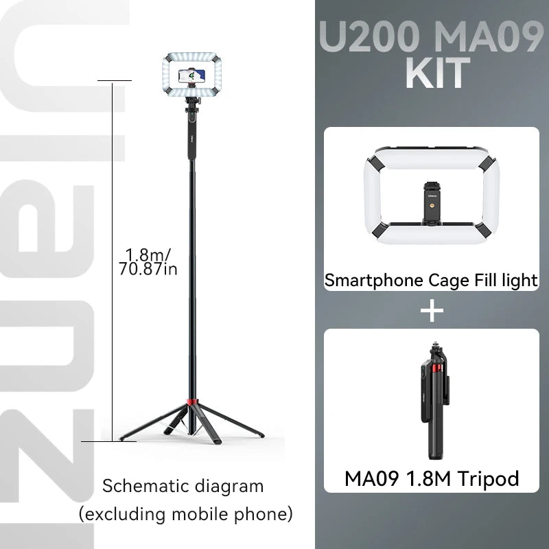 Rig de Vídeo com Luz LED 2 em 1 e Suporte Cold Shoe – Captação de Vídeo