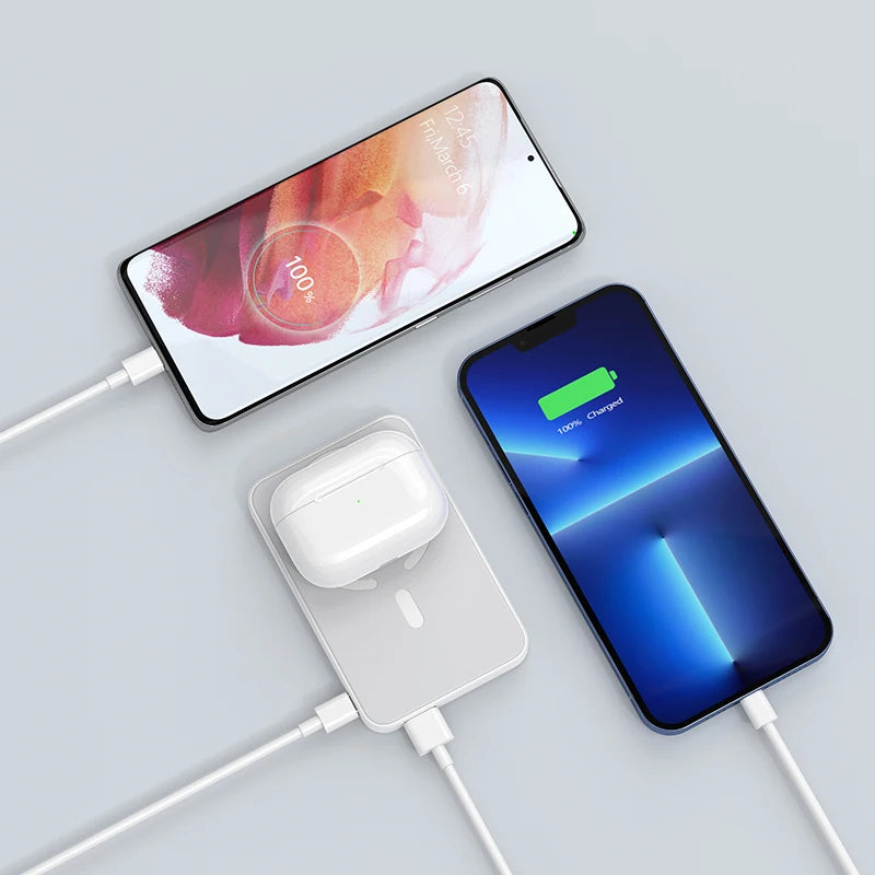 Carregador Portátil Magnético 5000mAh com Tecnologia MagSafe – Energia e Carregamento
