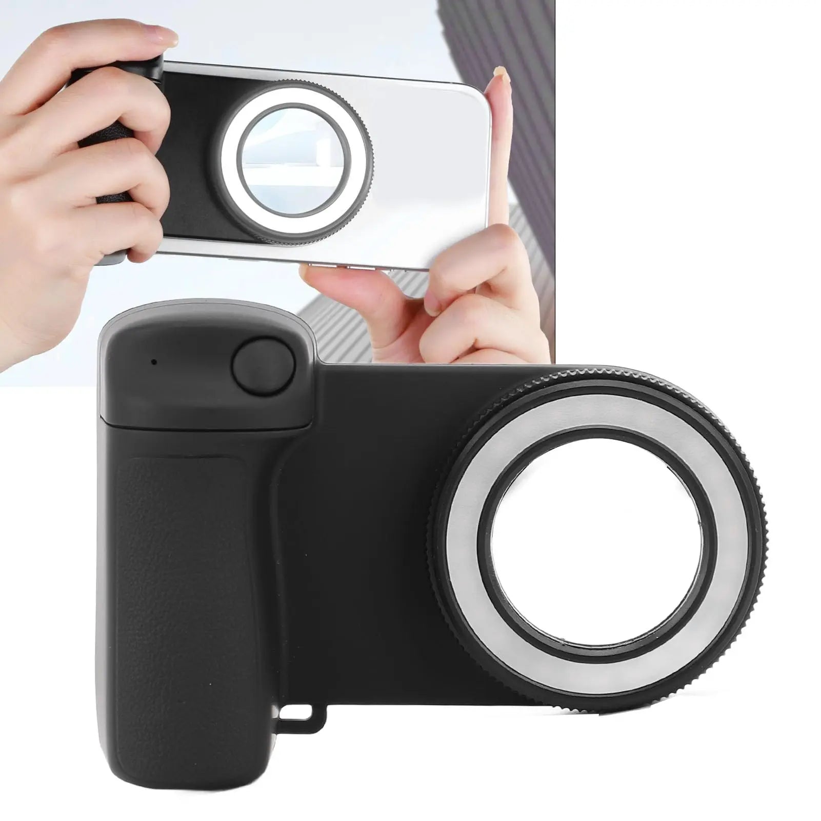 Photo Grip Magsafe Bluetooth com Luz 5 níveis e Estabilizador – Captação de Vídeo