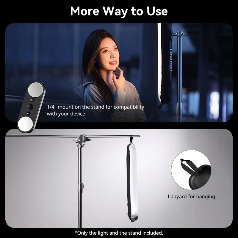 Luz Tubo Magnética Portátil 12W Bi-Color 2700K–6500K Dobrável e Resistente à Água – Luzes e Iluminação