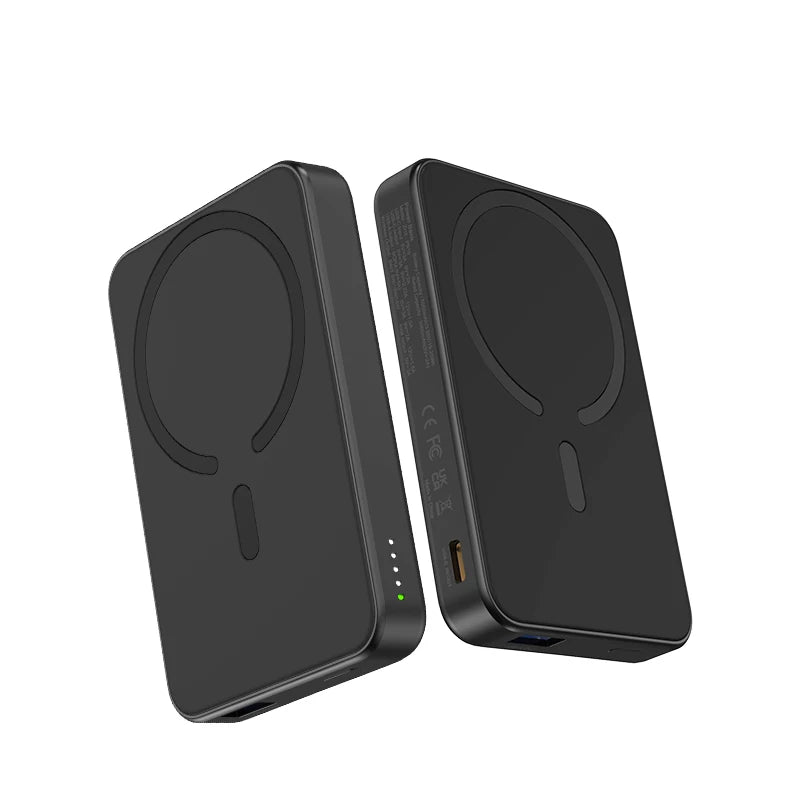 Carregador Portátil Magnético 5000mAh com Tecnologia MagSafe – Energia e Carregamento