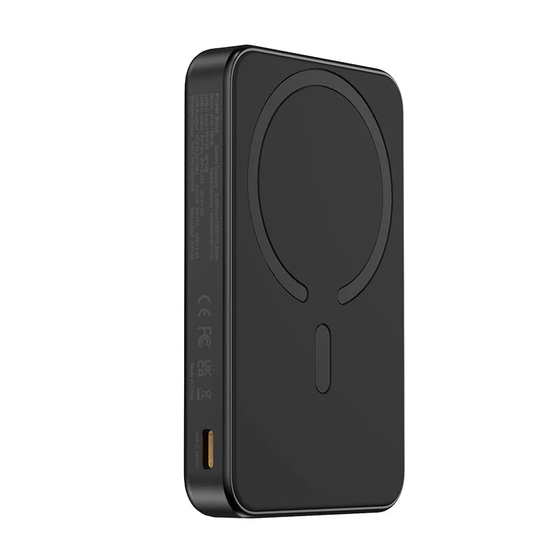 Carregador Portátil Magnético 5000mAh com Tecnologia MagSafe – Energia e Carregamento