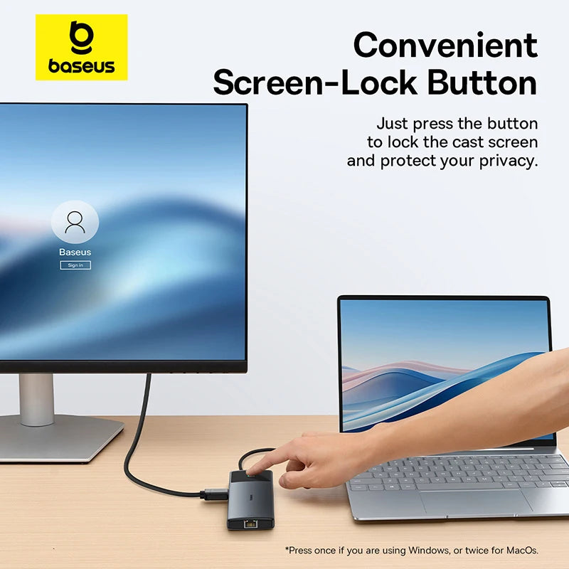Hub USB-C Baseus 10 em 1 com Dual HDMI 8K/4K e PD 100W – Acessórios e Adaptadores