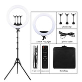 Ring Light LED 22’’ com Temperatura Ajustável 3200K–6500K e Controle de Brilho – Luzes e Iluminação