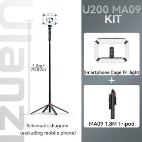 Rig de Vídeo com Luz LED 2 em 1 e Suporte Cold Shoe – Captação de Vídeo
