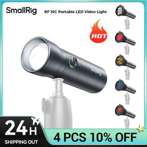 Mini Luz de Vídeo LED SmallRig RF-10C com Foco Ajustável e 4 Cores – Luzes e Iluminação