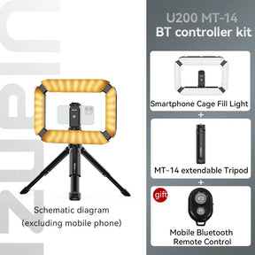 Rig de Vídeo com Luz LED 2 em 1 e Suporte Cold Shoe – Captação de Vídeo