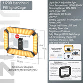 Rig de Vídeo com Luz LED 2 em 1 e Suporte Cold Shoe – Captação de Vídeo