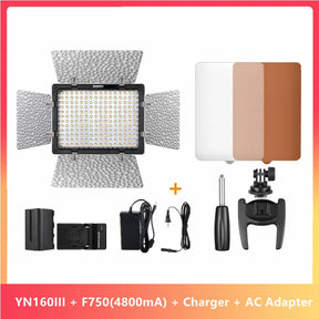 Painel LED Bi‑Color 3200–5500K com Controle e Filtros – Luzes e Iluminação