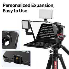 Teleprompter Universal com Controle Remoto e Suporte para Smartphones, Tablets e Câmeras – Captação de Vídeo
