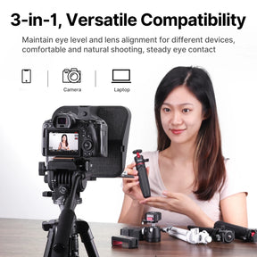 Teleprompter Universal com Controle Remoto e Suporte para Smartphones, Tablets e Câmeras – Captação de Vídeo