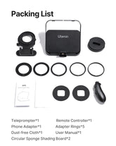 Teleprompter Universal com Controle Remoto e Suporte para Smartphones, Tablets e Câmeras – Captação de Vídeo