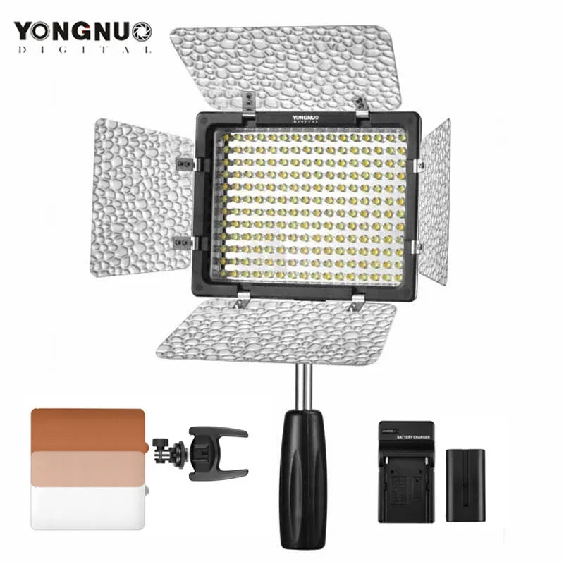 Painel LED Bi‑Color 3200–5500K com Controle e Filtros – Luzes e Iluminação
